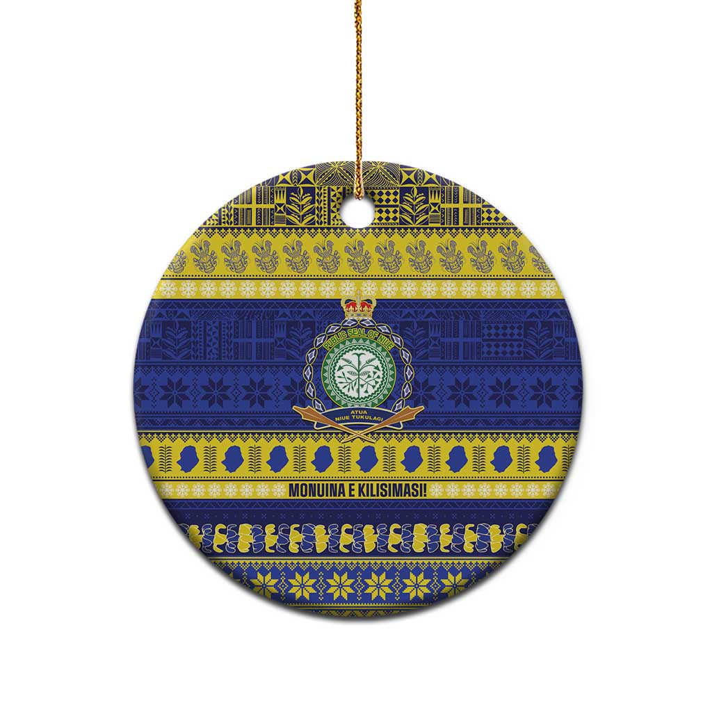 Niue Christmas Ceramic Ornament Monuina e Kilisimasi Hiapo Motifs - Polynesian Pride
