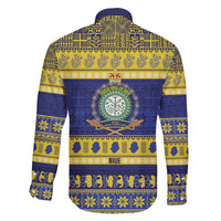 Niue Christmas Family Matching Long Sleeve Bodycon Dress and Hawaiian Shirt Monuina e Kilisimasi Hiapo Motifs - Polynesian Pride