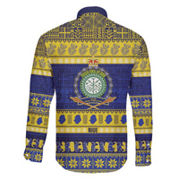 Niue Christmas Family Matching Off The Shoulder Long Sleeve Dress and Hawaiian Shirt Monuina e Kilisimasi Hiapo Motifs - Polynesian Pride