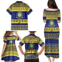 Niue Christmas Family Matching Puletasi and Hawaiian Shirt Monuina e Kilisimasi Hiapo Motifs - Polynesian Pride