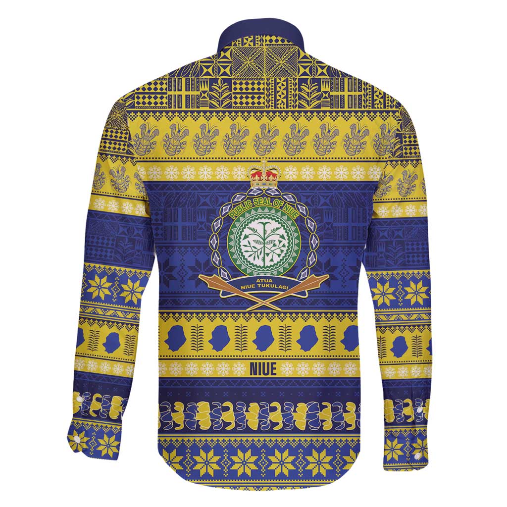 Niue Christmas Family Matching Summer Maxi Dress and Hawaiian Shirt Monuina e Kilisimasi Hiapo Motifs - Polynesian Pride