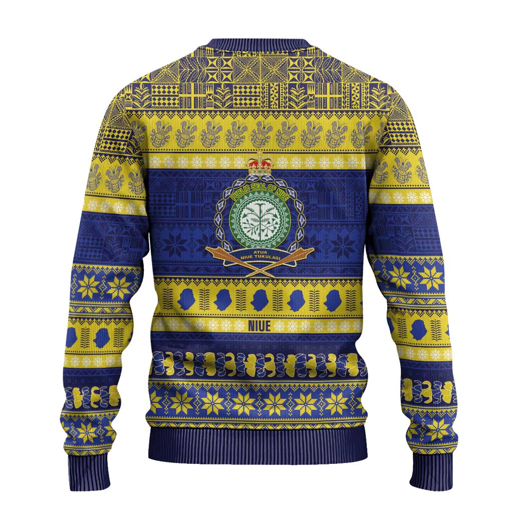 Niue Christmas Ugly Christmas Sweater Monuina e Kilisimasi Hiapo Motifs - Polynesian Pride