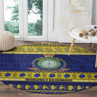 Niue Christmas Round Carpet Monuina e Kilisimasi Hiapo Motifs - Polynesian Pride