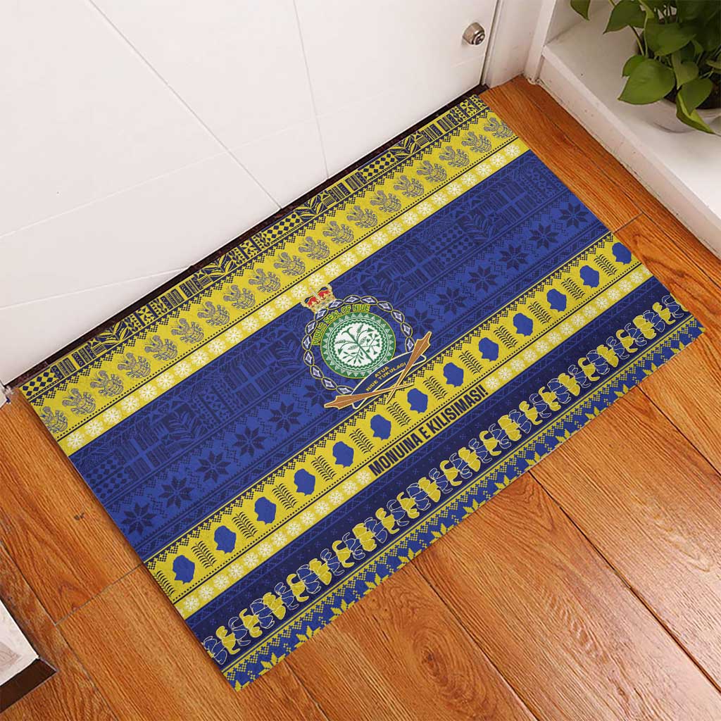 Niue Christmas Rubber Doormat Monuina e Kilisimasi Hiapo Motifs LT14 - Polynesian Pride