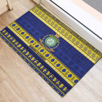 Niue Christmas Rubber Doormat Monuina e Kilisimasi Hiapo Motifs LT14 - Polynesian Pride