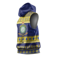 Niue Christmas Sleeveless Hoodie Monuina e Kilisimasi Hiapo Motifs - Polynesian Pride