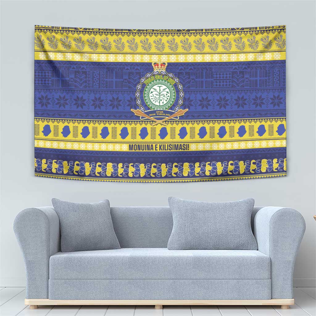 Niue Christmas Tapestry Monuina e Kilisimasi Hiapo Motifs LT14 - Polynesian Pride