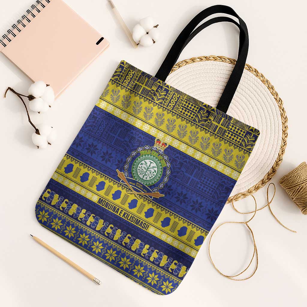 Niue Christmas Tote Bag Monuina e Kilisimasi Hiapo Motifs - Polynesian Pride