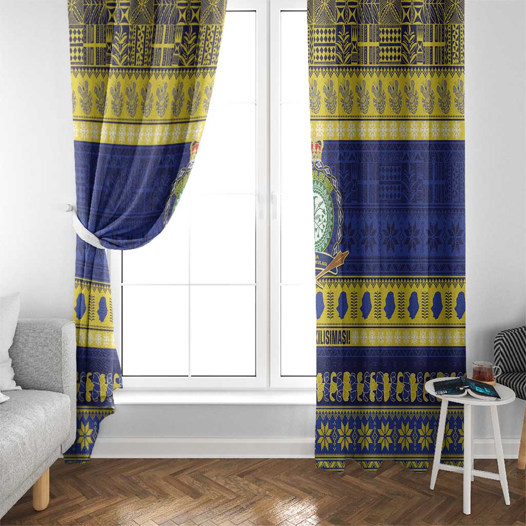 Niue Christmas Window Curtain Monuina e Kilisimasi Hiapo Motifs - Polynesian Pride