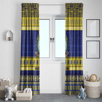 Niue Christmas Window Curtain Monuina e Kilisimasi Hiapo Motifs - Polynesian Pride