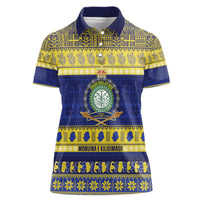 Niue Christmas Women Polo Shirt Monuina e Kilisimasi Hiapo Motifs - Polynesian Pride