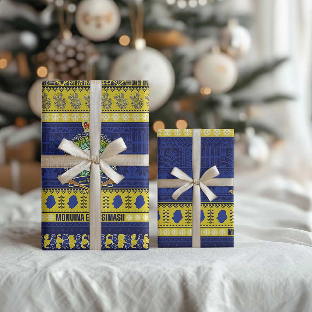 Niue Christmas Wrapping Paper Monuina e Kilisimasi Hiapo Motifs - Polynesian Pride