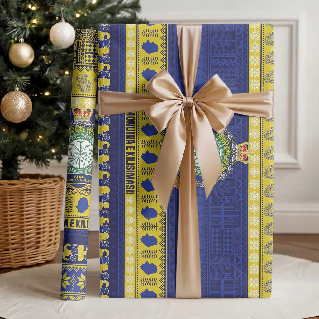 Niue Christmas Wrapping Paper Monuina e Kilisimasi Hiapo Motifs - Polynesian Pride