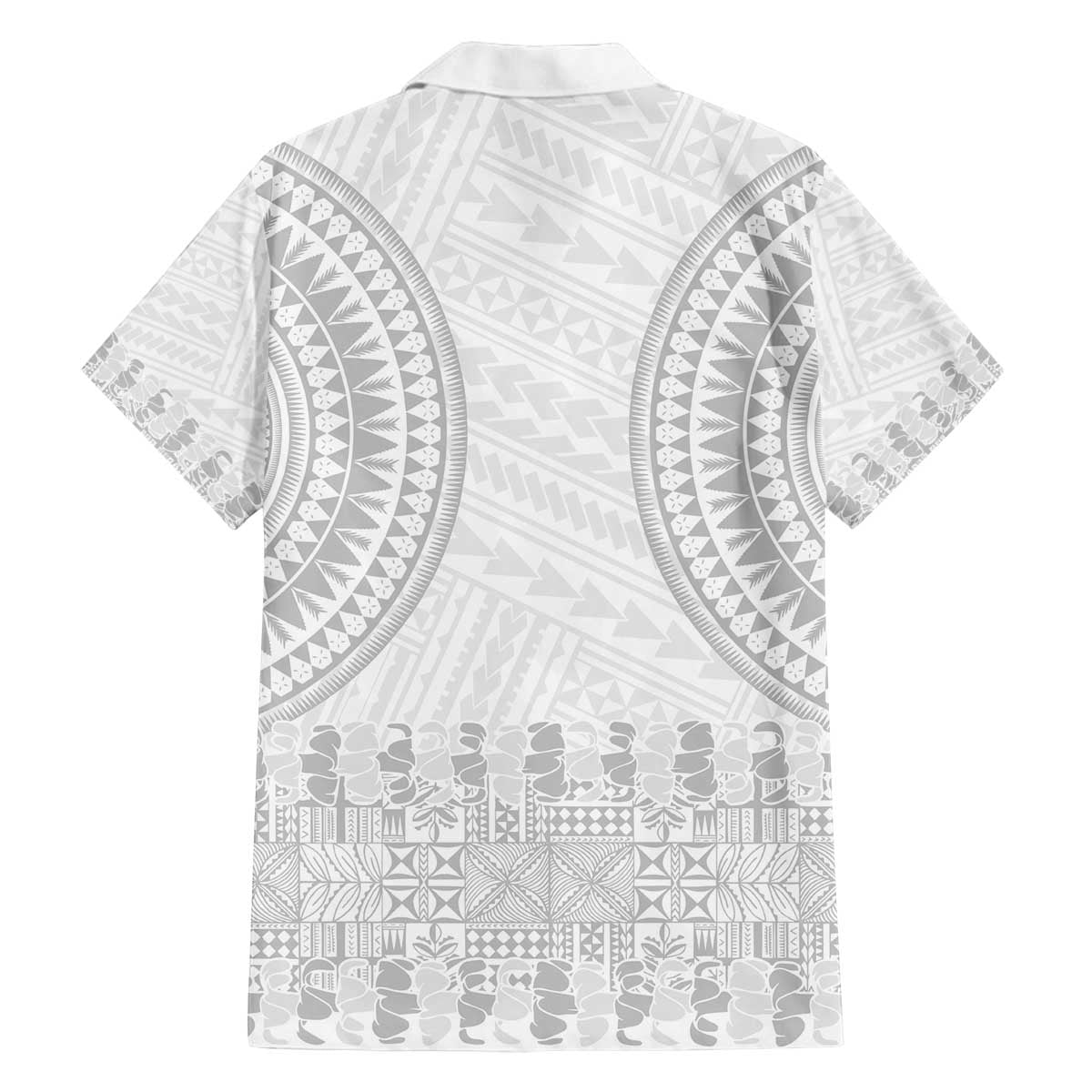 Niue White Sunday Family Matching Off The Shoulder Long Sleeve Dress and Hawaiian Shirt Tapu Fanau Ia Puakenikeni Hiapo Pattern - Polynesian Pride