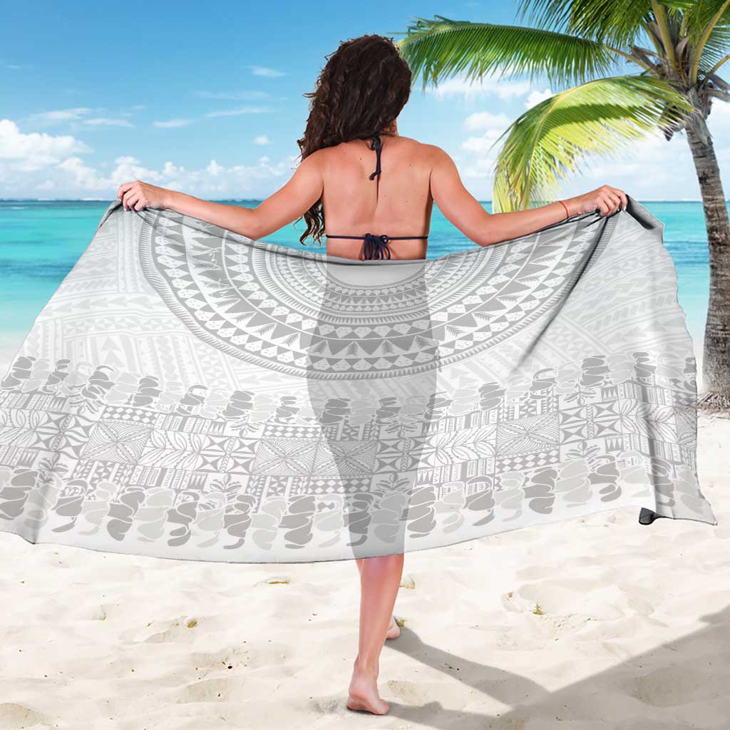 Niue White Sunday Sarong Tapu Fanau Ia Puakenikeni Hiapo Pattern - Polynesian Pride