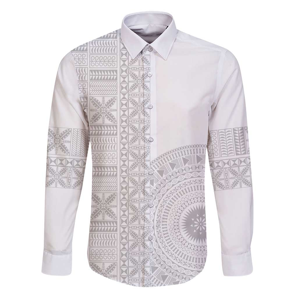 Niue White Sunday Family Matching Off Shoulder Maxi Dress and Hawaiian Shirt Half Hiapo Pattern Vibes - Polynesian Pride