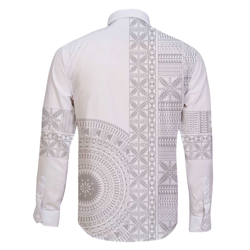 Niue White Sunday Family Matching Puletasi and Hawaiian Shirt Half Hiapo Pattern Vibes LT14 - Polynesian Pride