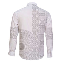 Niue White Sunday Family Matching Puletasi and Hawaiian Shirt Half Hiapo Pattern Vibes LT14 - Polynesian Pride