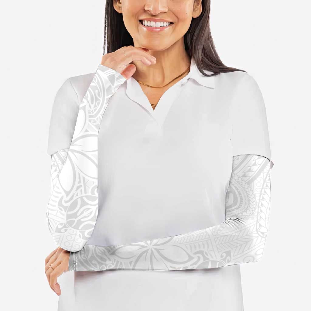 Tapu Fanau Ia Niue Arm Sleeves Happy White Sunday Unique Hiapo - Polynesian Pride