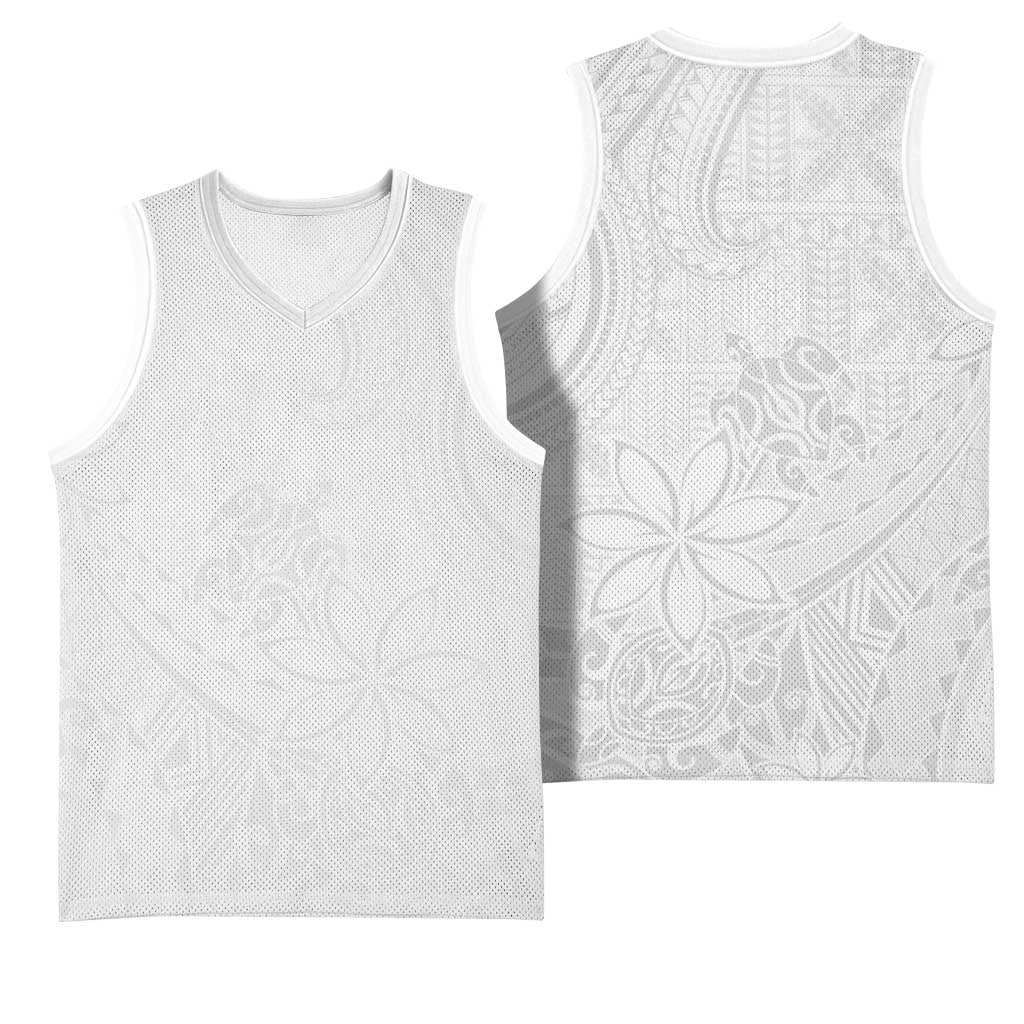 Tapu Fanau Ia Niue Basketball Jersey Happy White Sunday Unique Hiapo - Polynesian Pride