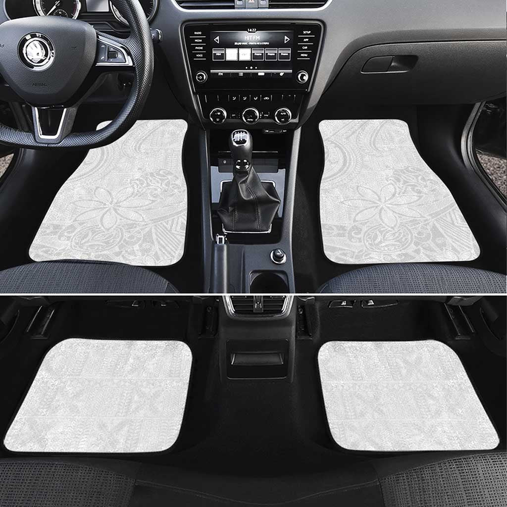 Tapu Fanau Ia Niue Car Mats Happy White Sunday Unique Hiapo - Polynesian Pride