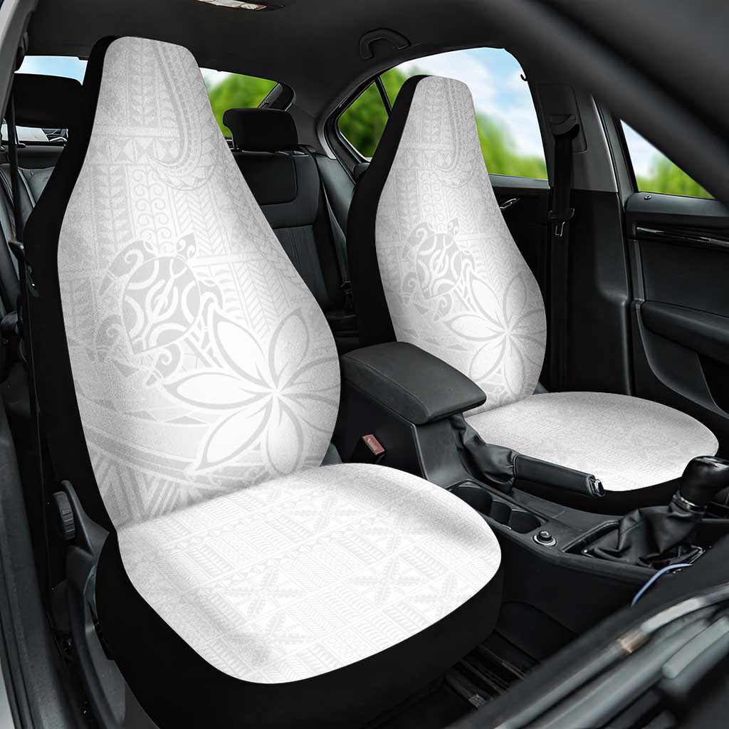Tapu Fanau Ia Niue Car Seat Cover Happy White Sunday Unique Hiapo - Polynesian Pride