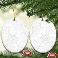 Tapu Fanau Ia Niue Ceramic Ornament Happy White Sunday Unique Hiapo - Polynesian Pride