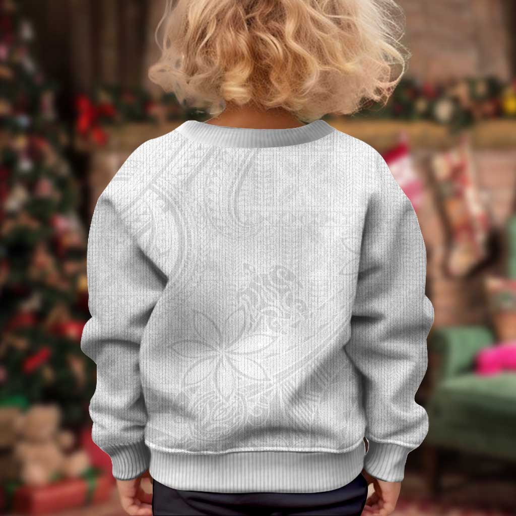 Tapu Fanau Ia Niue Kid Ugly Christmas Sweater Happy White Sunday Unique Hiapo - Polynesian Pride