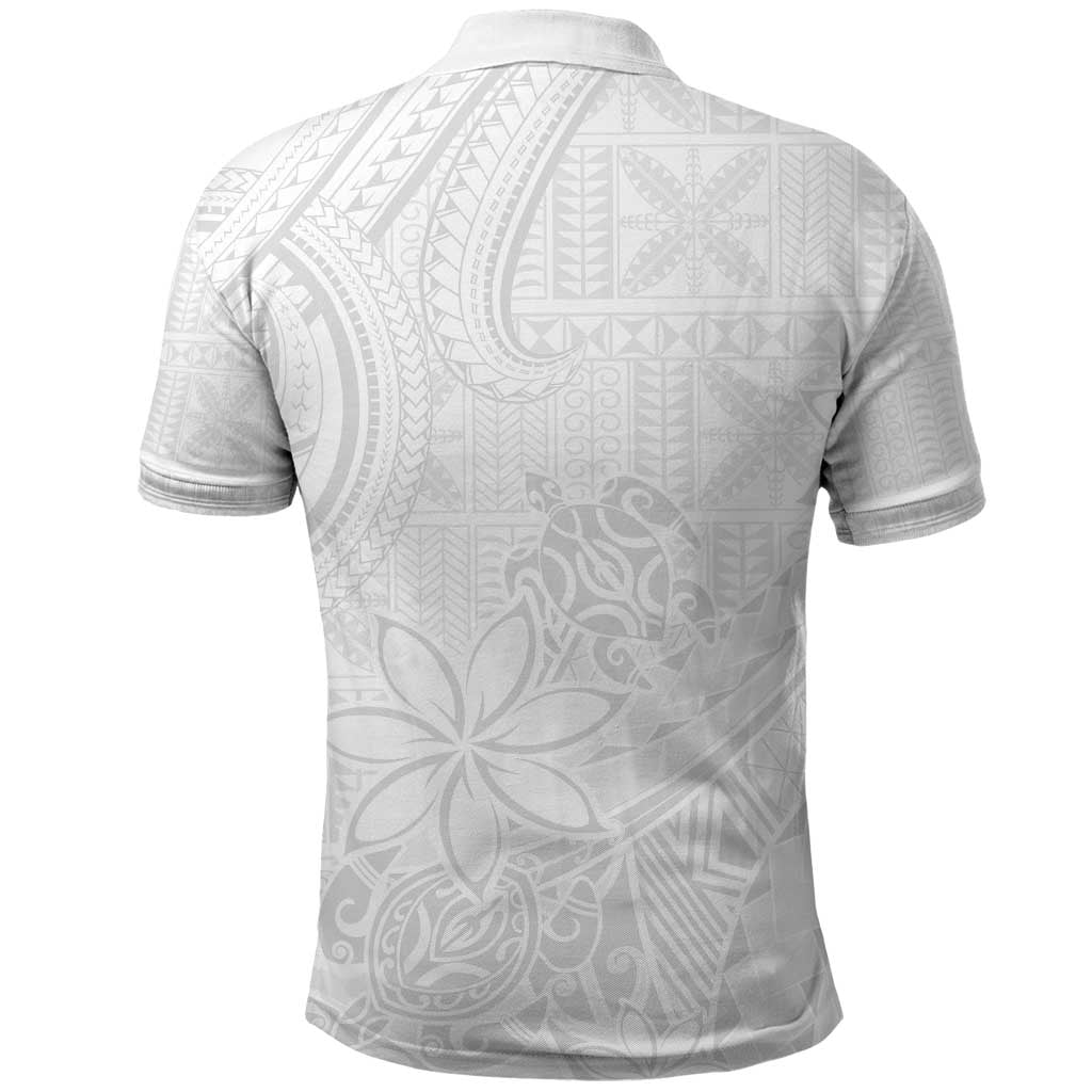 Tapu Fanau Ia Niue Polo Shirt Happy White Sunday Unique Hiapo - Polynesian Pride