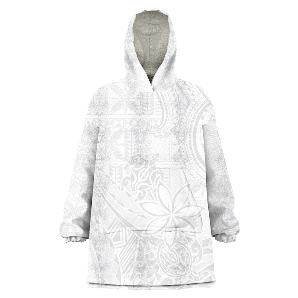 Tapu Fanau Ia Niue Wearable Blanket Hoodie Happy White Sunday Unique Hiapo - Polynesian Pride
