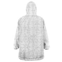 Tapu Fanau Ia Niue Wearable Blanket Hoodie Happy White Sunday Unique Hiapo - Polynesian Pride