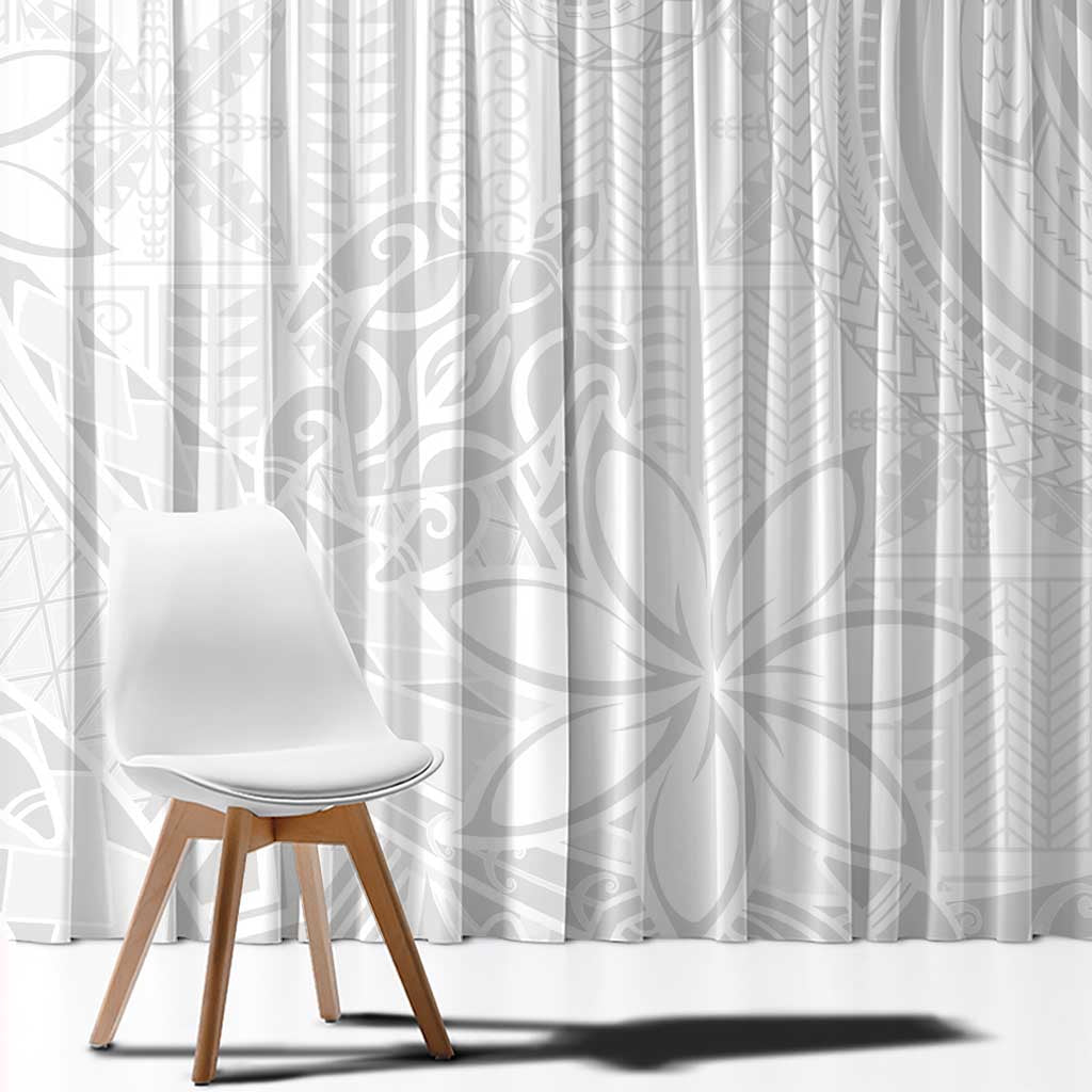 Tapu Fanau Ia Niue Window Curtain Happy White Sunday Unique Hiapo - Polynesian Pride