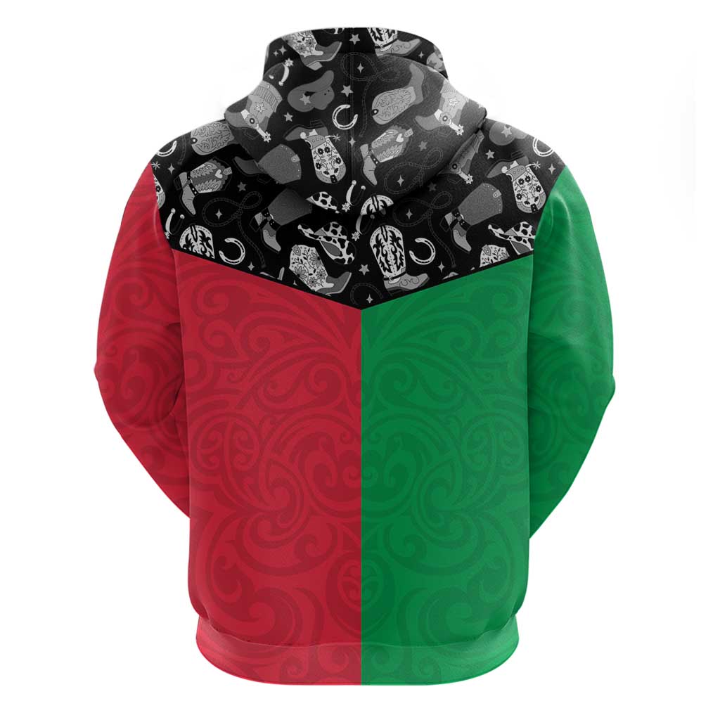 Vanuatu Cowboy Hoodie Cowboy Symbols Split Stylized - Polynesian Pride