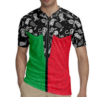 Vanuatu Cowboy Rugby Jersey Cowboy Symbols Split Stylized - Polynesian Pride