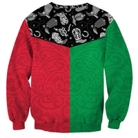 Vanuatu Cowboy Sweatshirt Cowboy Symbols Split Stylized - Polynesian Pride