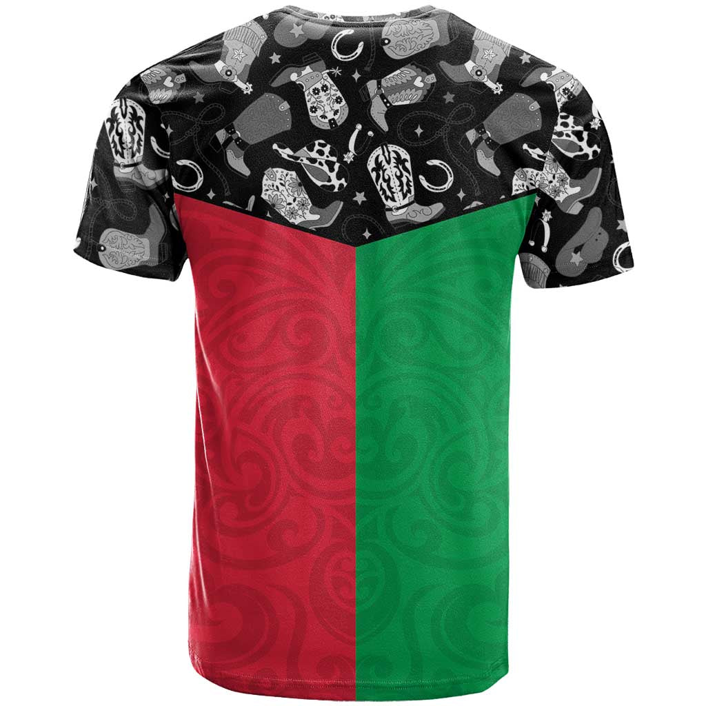 Vanuatu Cowboy T Shirt Cowboy Symbols Split Stylized - Polynesian Pride