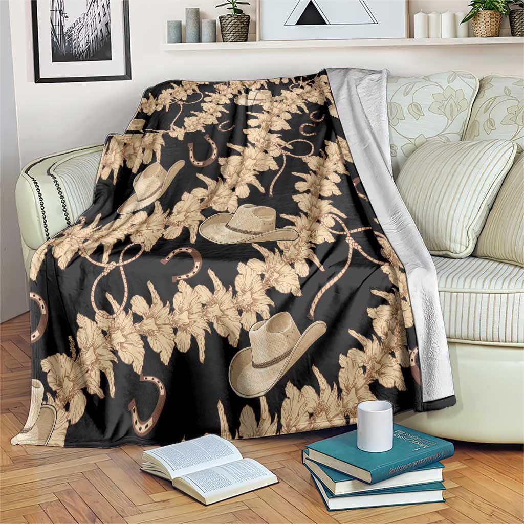 Vanuatu Cowboy Blanket Seamless Straw Hats Hibiscus - Polynesian Pride
