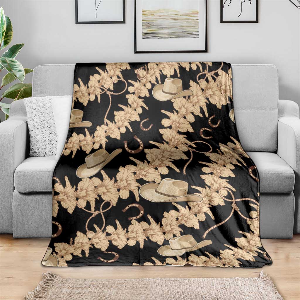 Vanuatu Cowboy Blanket Seamless Straw Hats Hibiscus - Polynesian Pride