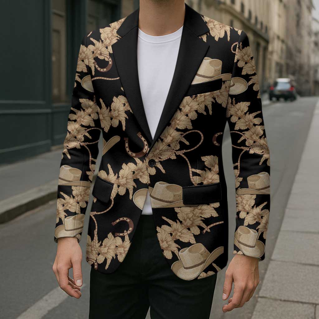 Vanuatu Cowboy Blazer Seamless Straw Hats Hibiscus - Polynesian Pride