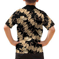 Vanuatu Cowboy Family Matching Summer Maxi Dress and Hawaiian Shirt Seamless Straw Hats Hibiscus - Polynesian Pride