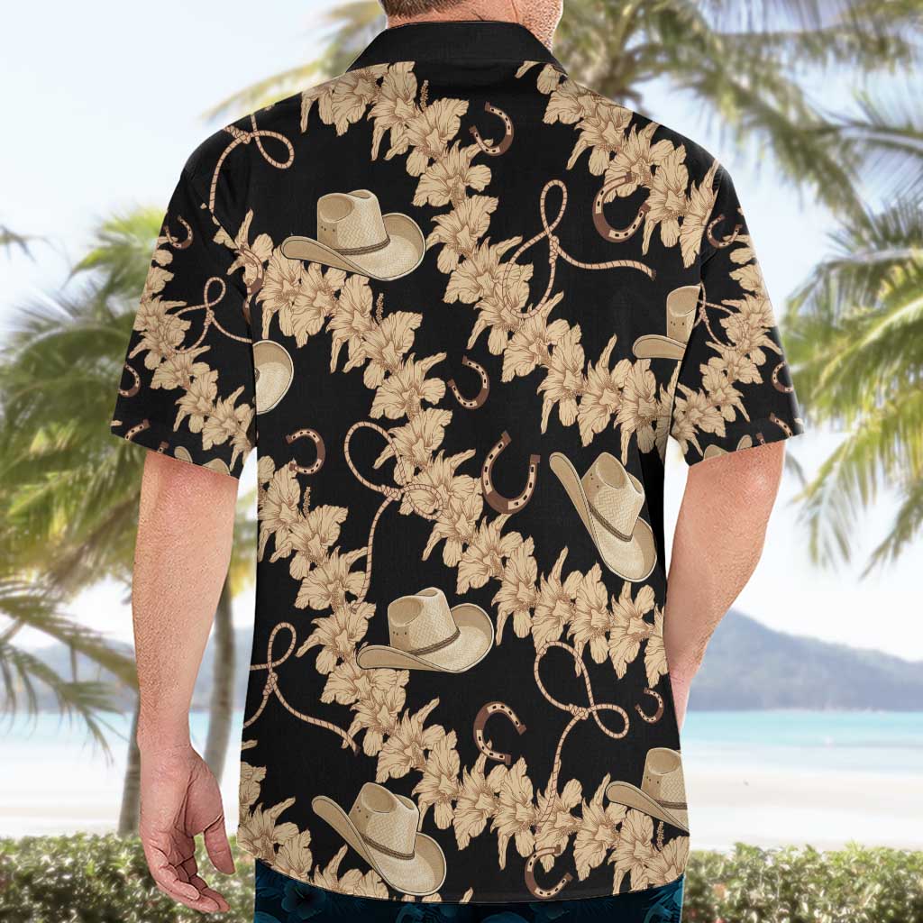 Vanuatu Cowboy Hawaiian Shirt Seamless Straw Hats Hibiscus - Polynesian Pride