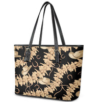 Vanuatu Cowboy Leather Tote Bag Seamless Straw Hats Hibiscus - Polynesian Pride