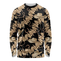 Vanuatu Cowboy Long Sleeve Shirt Seamless Straw Hats Hibiscus - Polynesian Pride