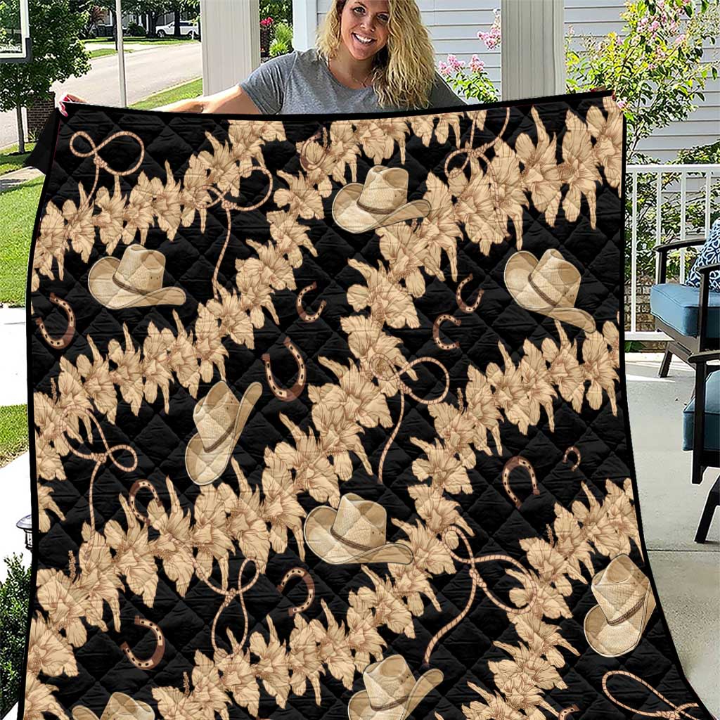 Vanuatu Cowboy Quilt Seamless Straw Hats Hibiscus - Polynesian Pride
