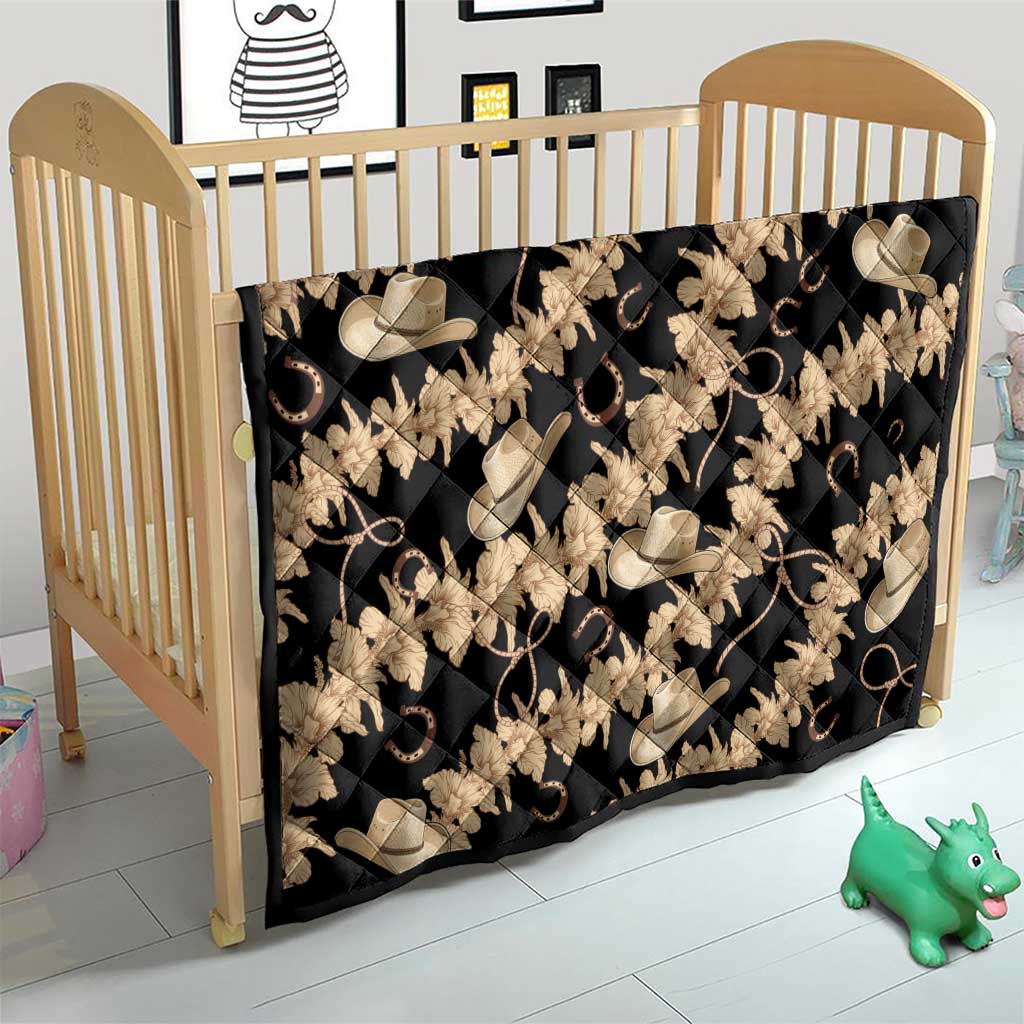 Vanuatu Cowboy Quilt Seamless Straw Hats Hibiscus - Polynesian Pride