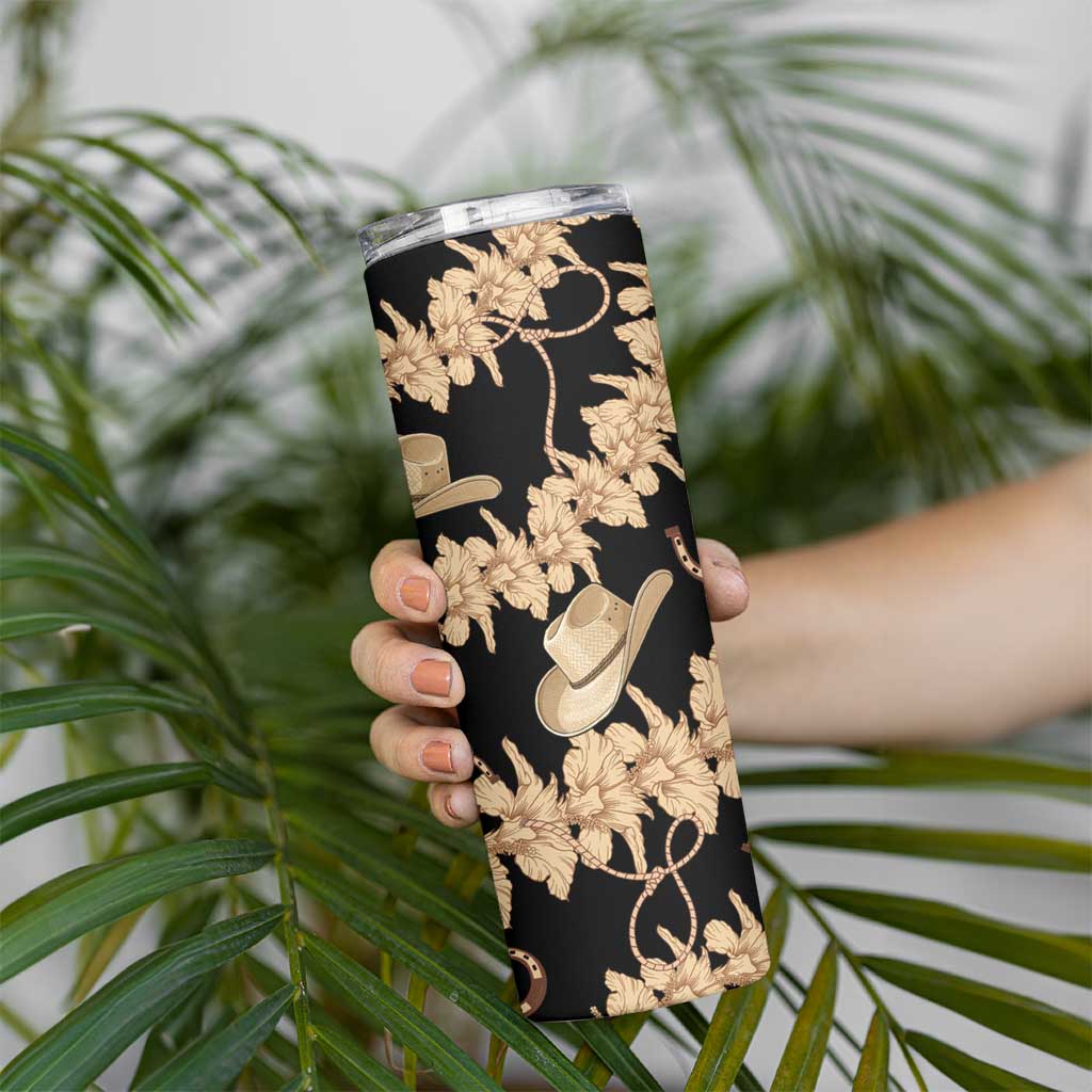 Vanuatu Cowboy Skinny Tumbler Seamless Straw Hats Hibiscus - Polynesian Pride