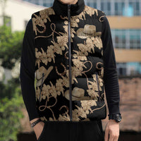 Vanuatu Cowboy Sleeveless Puffer Jacket Seamless Straw Hats Hibiscus - Polynesian Pride