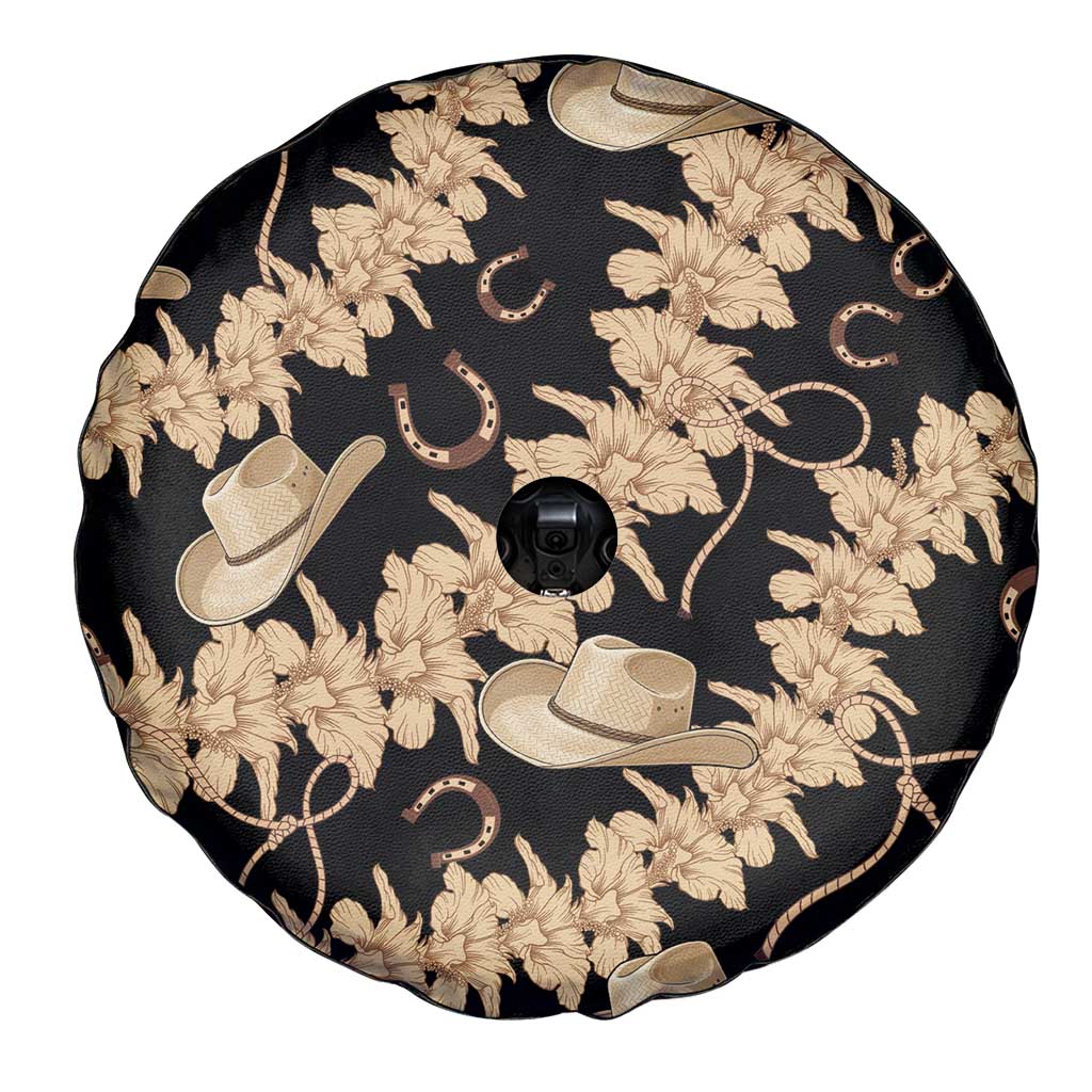 Vanuatu Cowboy Spare Tire Cover Seamless Straw Hats Hibiscus - Polynesian Pride