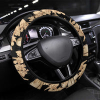 Vanuatu Cowboy Steering Wheel Cover Seamless Straw Hats Hibiscus - Polynesian Pride