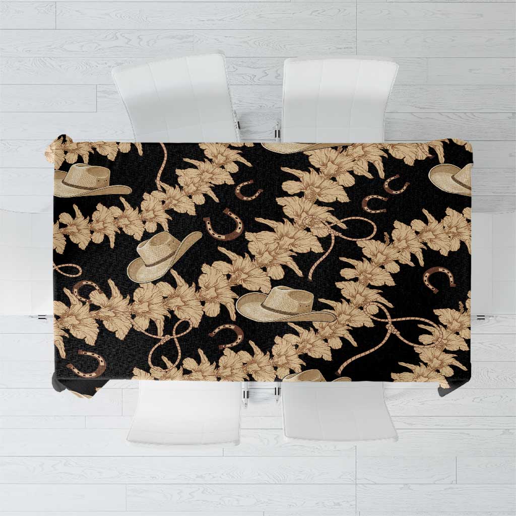 Vanuatu Cowboy Tablecloth Seamless Straw Hats Hibiscus - Polynesian Pride